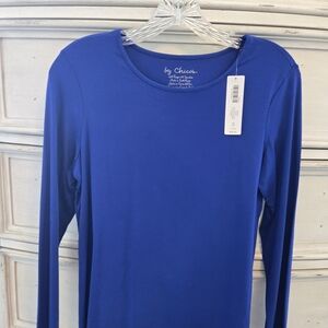 Chico's Vibrant Blue Long Sleeve Tee